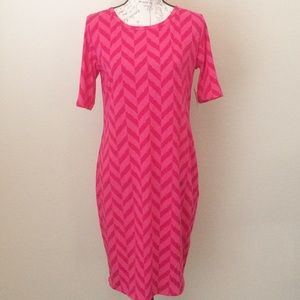 LuLaRoe Julia Chevron Form Fitting Dress